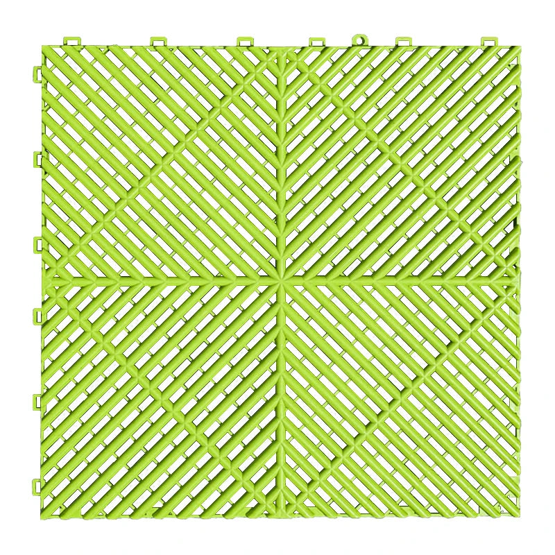 Interlocking Plastic Garage Flooring Tiles (Pack of 25 Tiles)