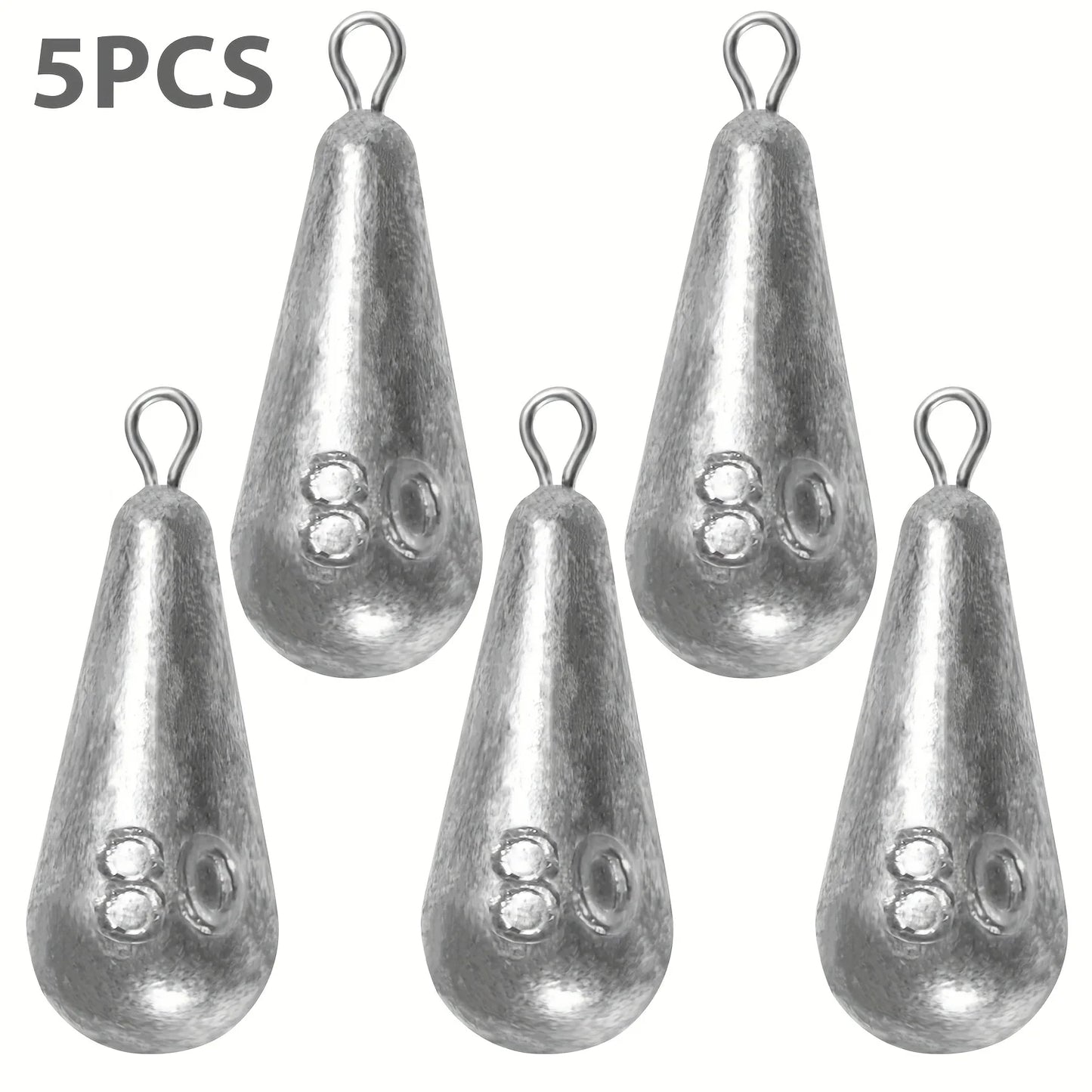 Teardrop Fishing Sinkers – Lead Weights for Bass (10 Sizes)