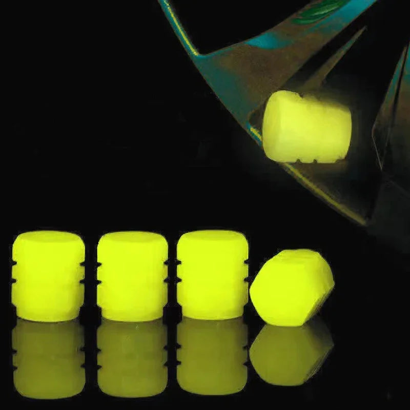 Luminous Fluorescent Tire Valve Caps