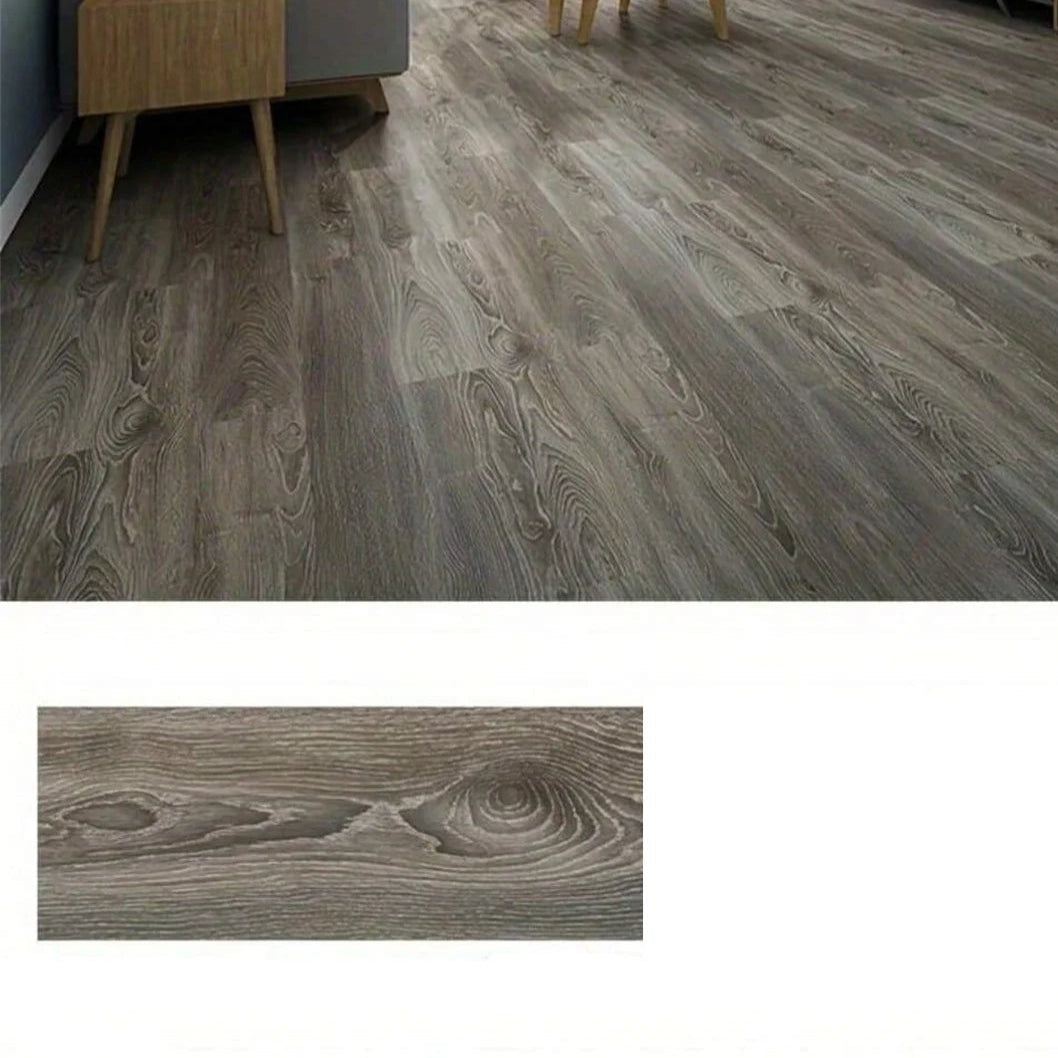 PVC Wood Grain Self-Adhesive Floor Tiles – 40x15cm (10Pcs) (available in 8 designs)