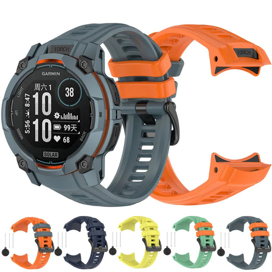 Silicone Strap for the Garmin Instinct 3/3 Solar Series (45 & 50mm) (12 colours available)