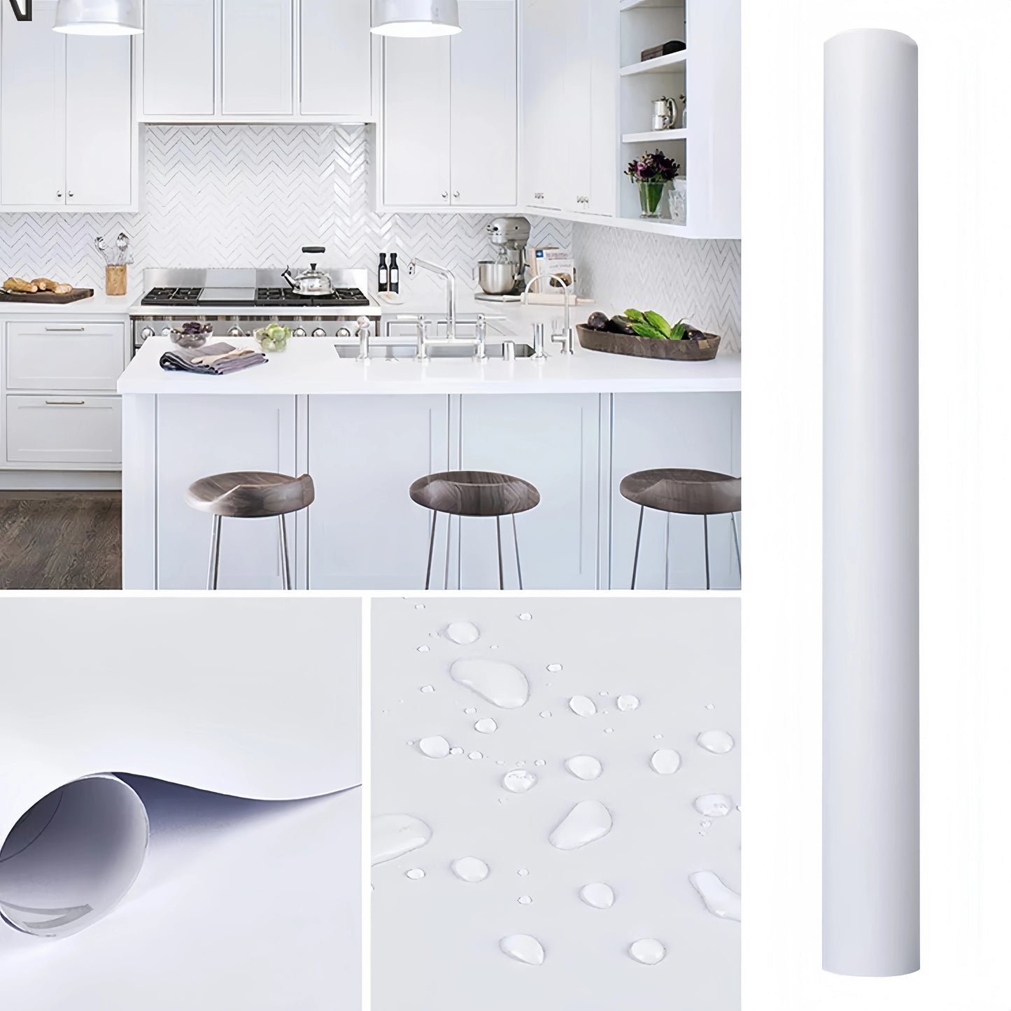 Self-Adhesive Waterproof Wallpaper  (available in 6 designs and multiple sizes)