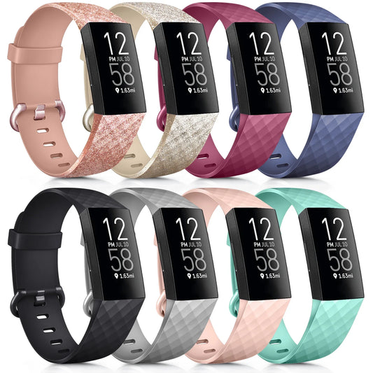 Fitbit Charge 3/3SE/4 Silicone Replacement Band (available in 2 sizes & 14 colours)