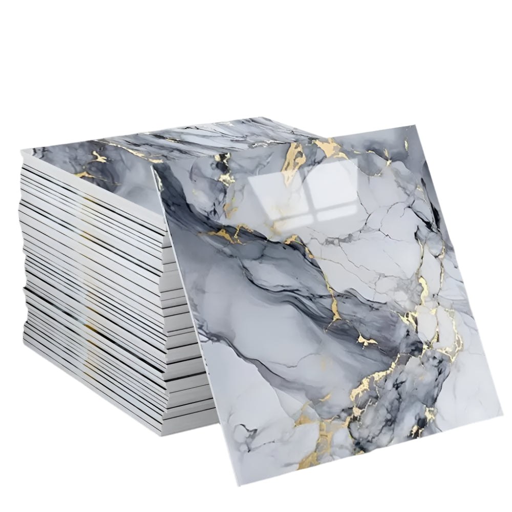 PVC Self-Adhesive Marble Waterproof Floor Tiles (available in 10 designs)