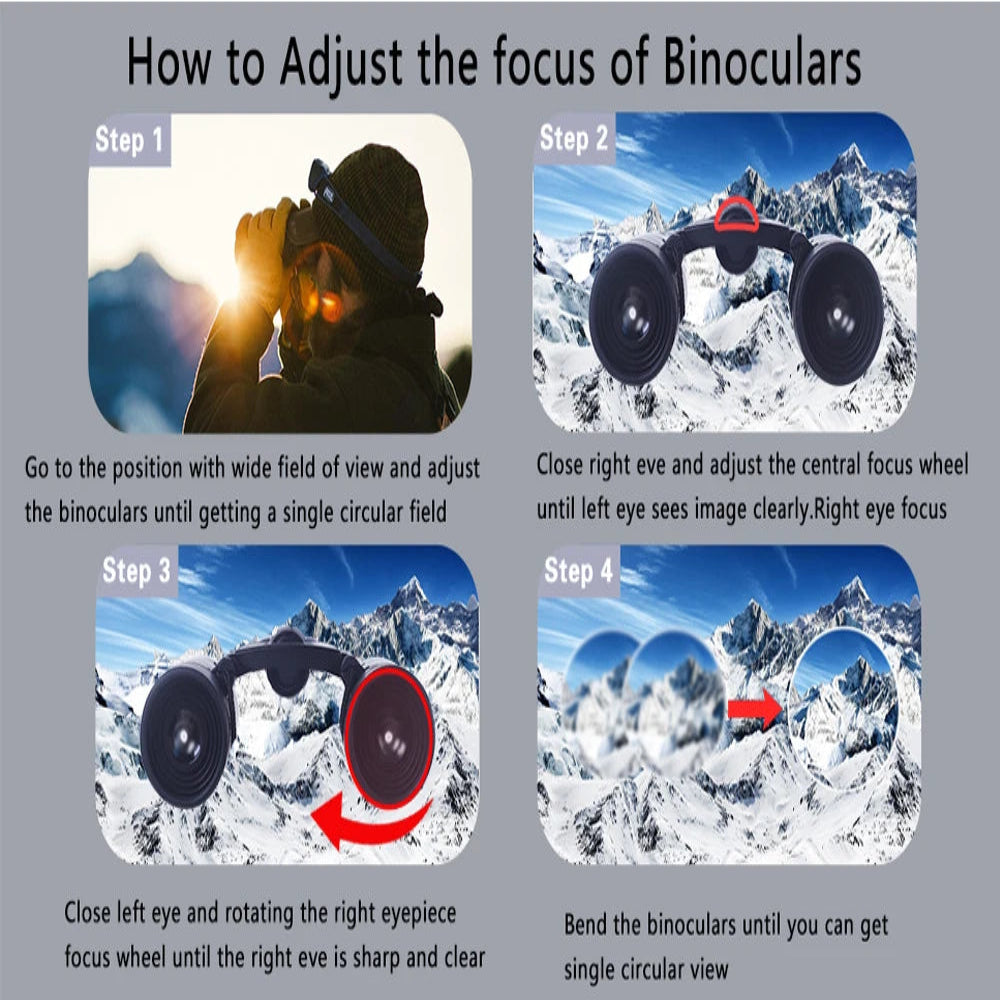 40x22 HD Binoculars – Long Range Mini Telescope with BAK4 Optics