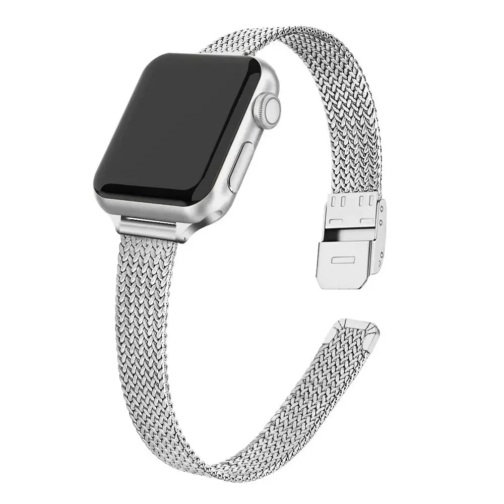 Slim Metal Milanese Strap for the Apple Watch, 3–8 & Ultra Series (5 colours available)