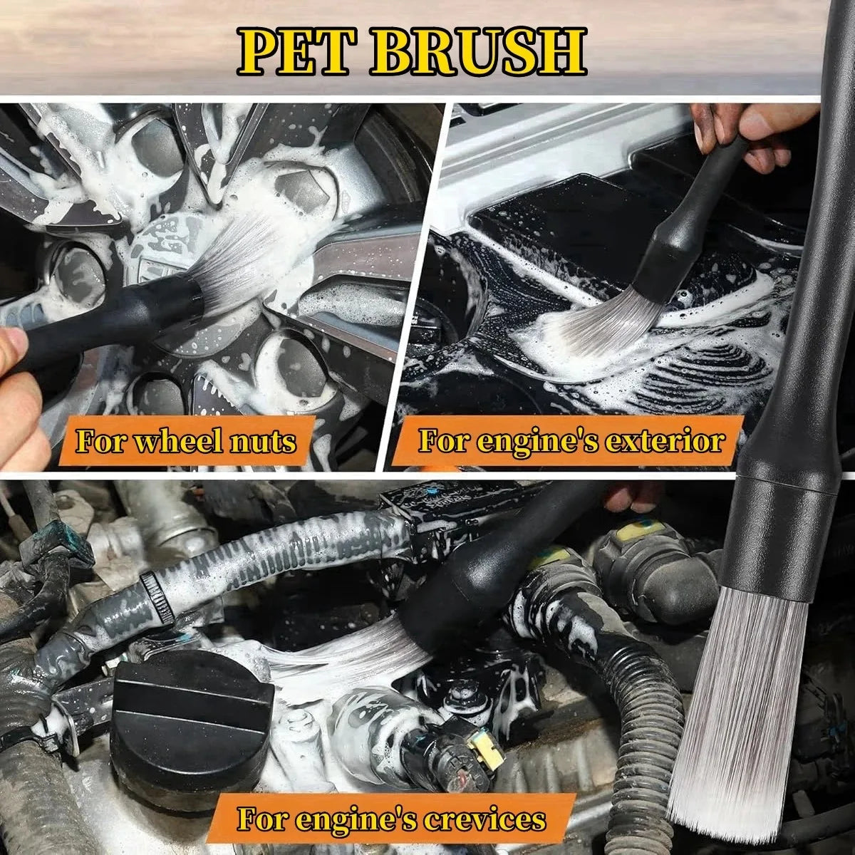 Car Detailing Brush Set (4–5PCS)