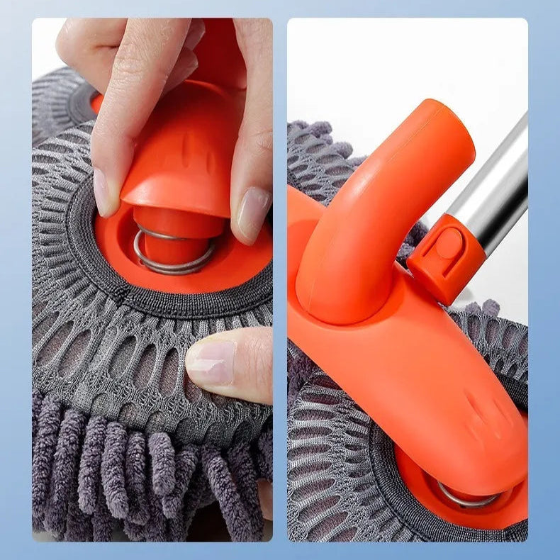 3-Section Telescopic Car Wash Mop with Double Brush Head