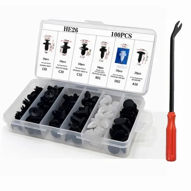 Car Fastener Clip Kit – Plastic Rivets & Retainer Pins (different types available)