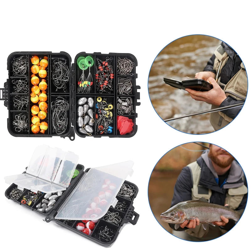 Outdoor Fishing Accessories Set with Tackle Box (263pcs)