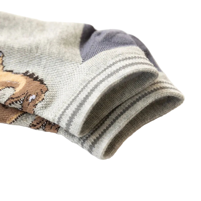 5 Pairs Boys' Dinosaur Socks – Soft & Breathable (4 sizes available)
