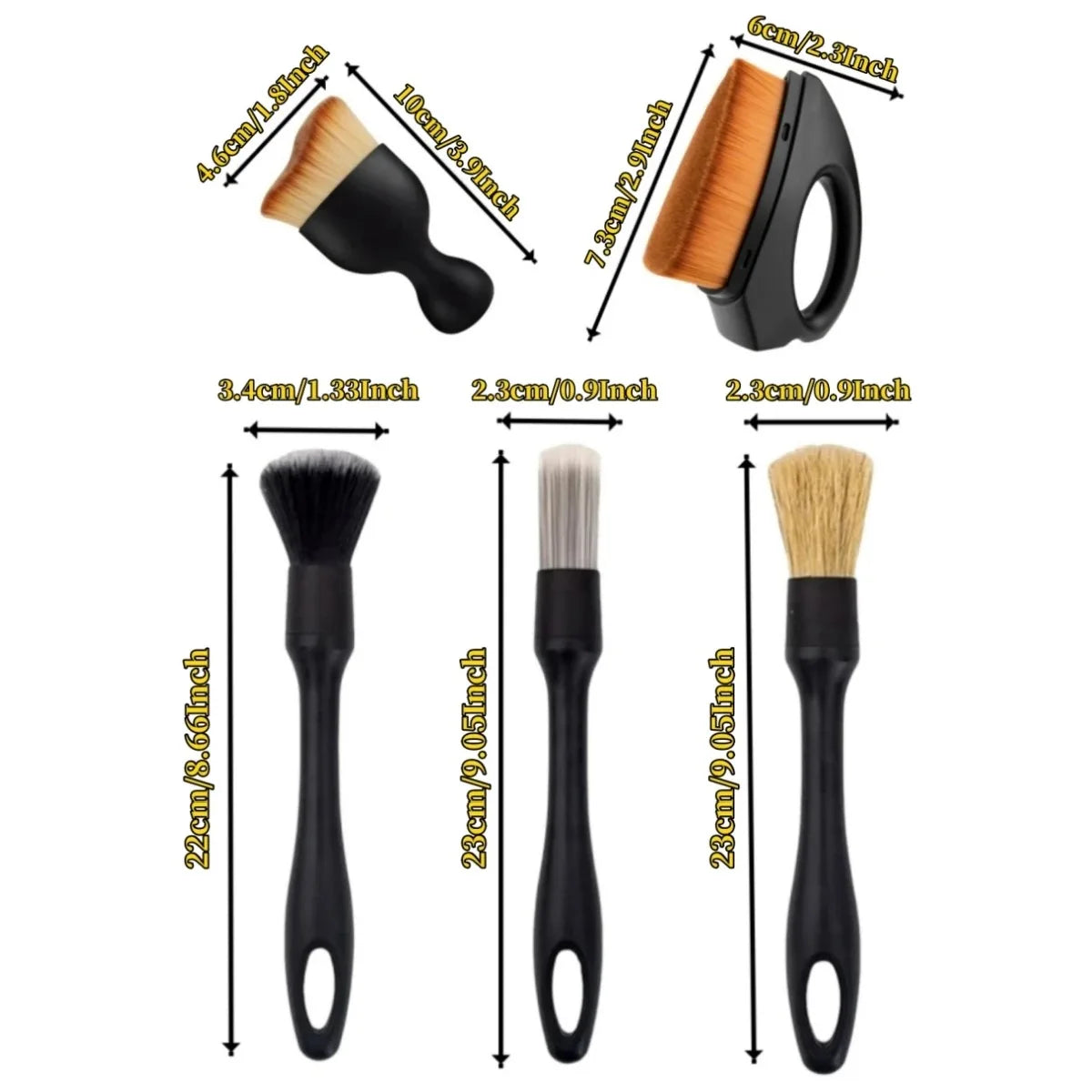 Car Detailing Brush Set (4–5PCS)