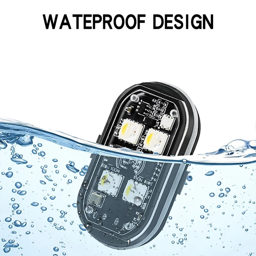 Wireless LED Strobe Lights – 8-Color Rechargeable Anti-Collision Warning Lights