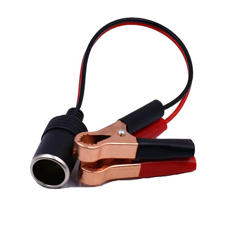 12V Car Lighter Socket Adapter with Crocodile Clips (30cm)