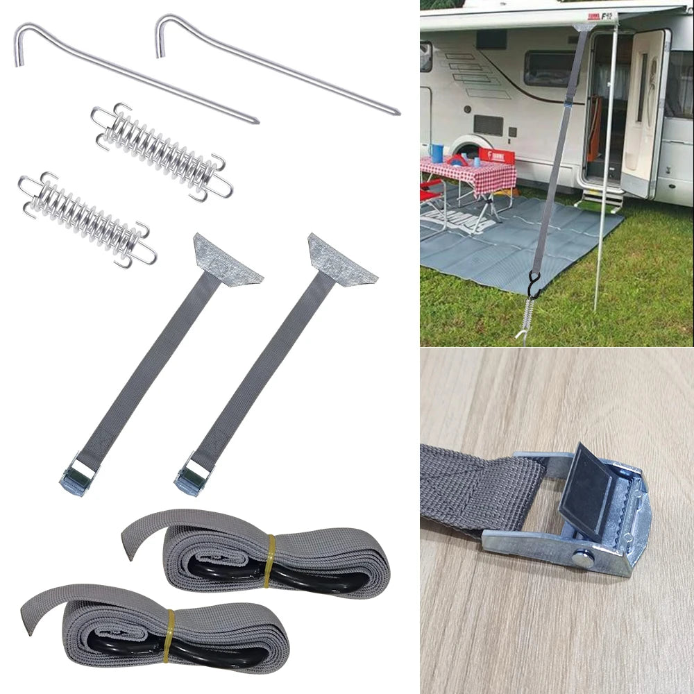 Awning Tie Down Straps (with tensioner) for Caravans & RV's