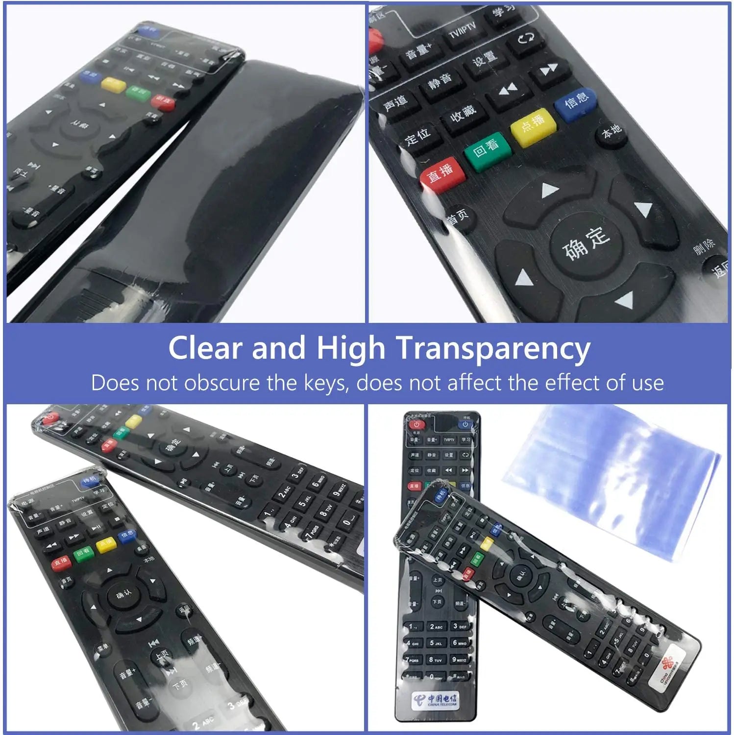 5/10/20PCS Transparent Shrink Film Bag Anti-dust Protective Case Cover For TV Air Conditioner Remote Control Shrink