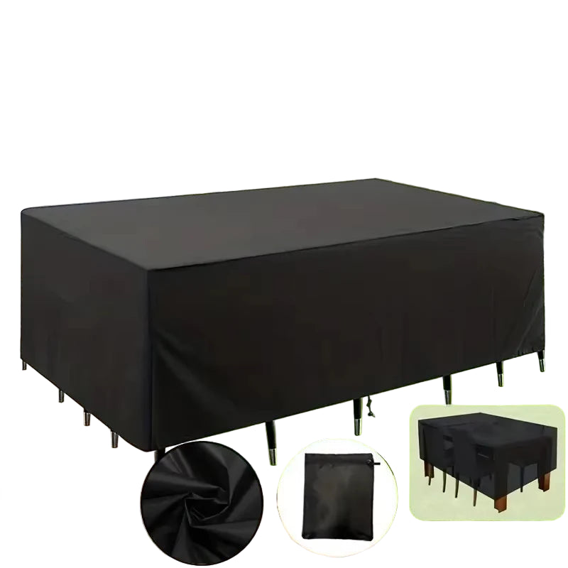 Heavy-Duty Waterproof Patio Furniture Cover – Square Design (Black)