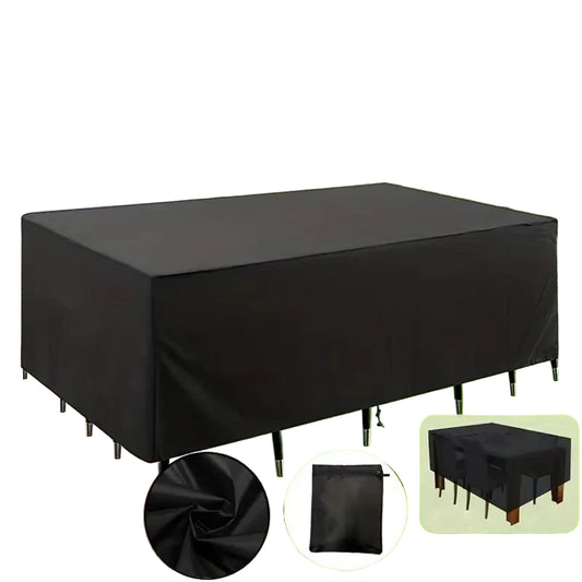 Heavy-Duty Waterproof Patio Furniture Cover – Square Design (Black)