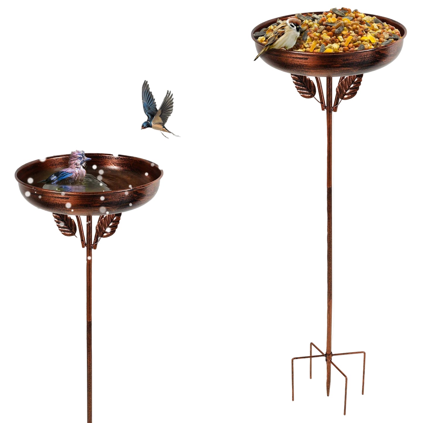 Metal Garden Bird Bath (3 designs available)