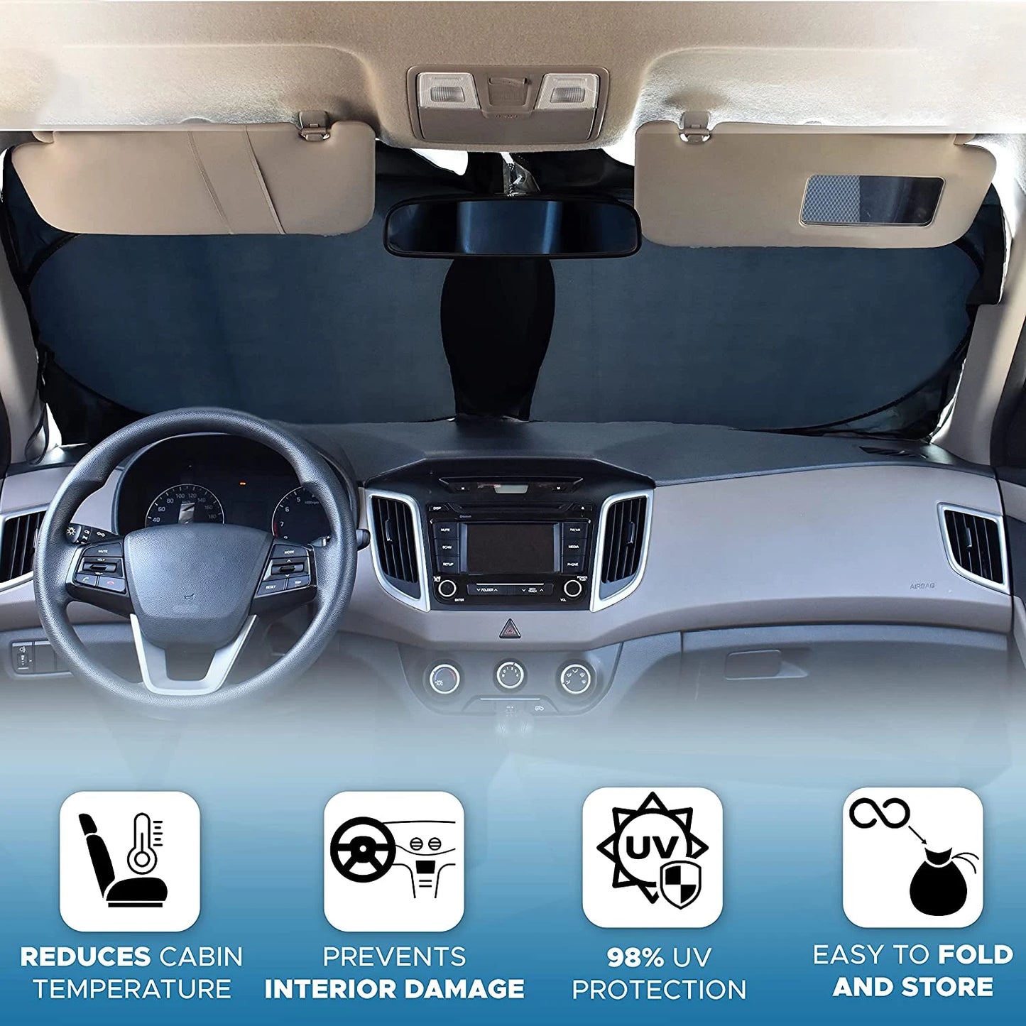 Front Windshield Sunshade Cover