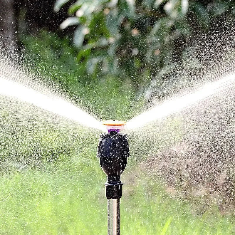 360° Rotating Garden Sprinkler with Tripod Irrigation Stand