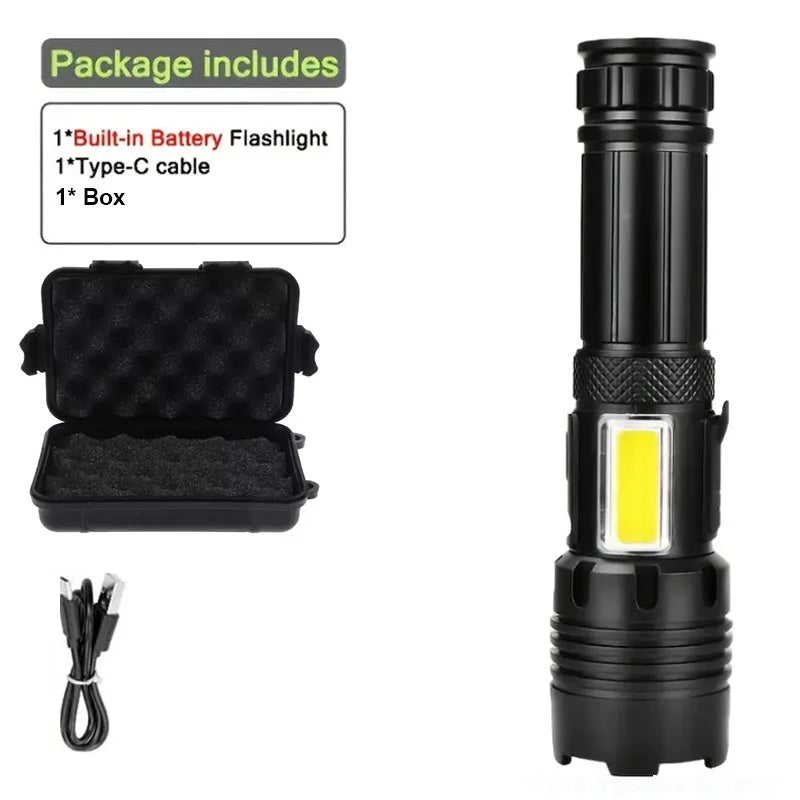 High Power Rechargeable LED Flashlight