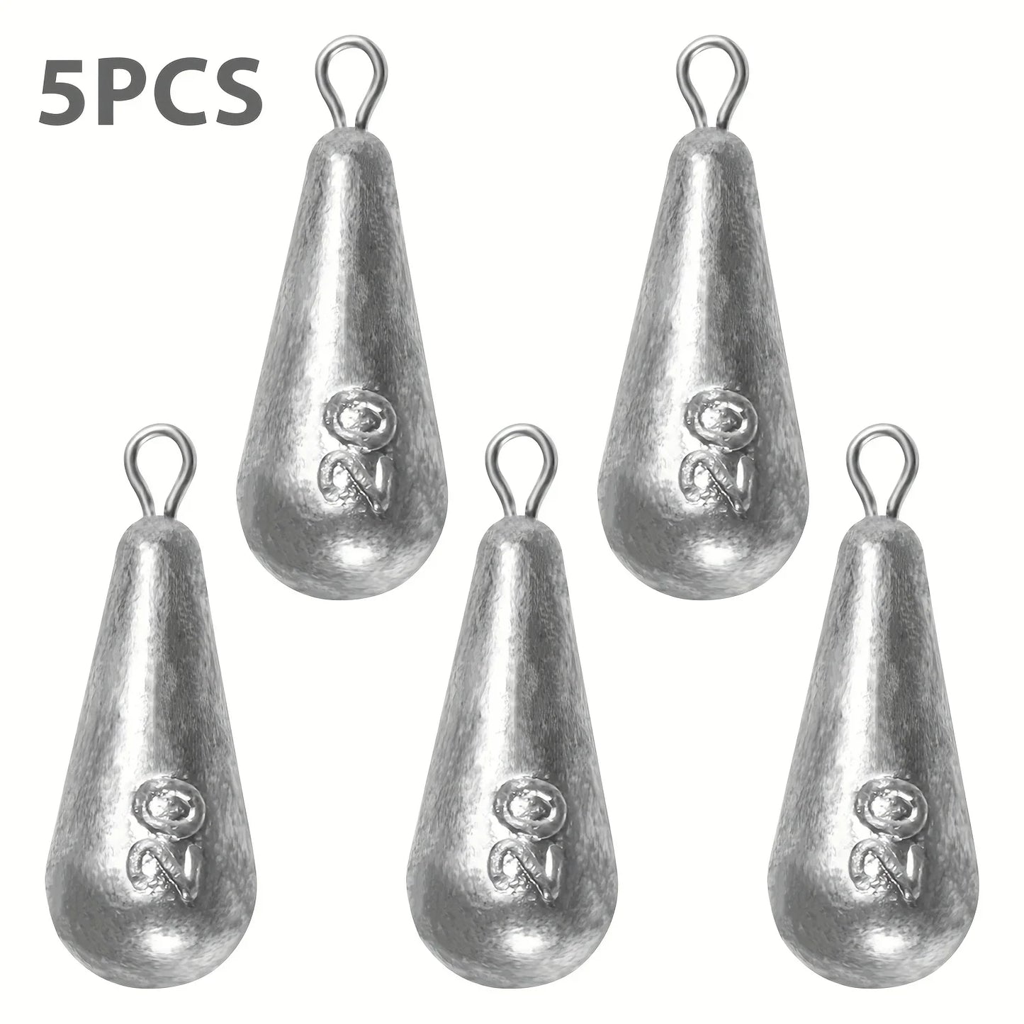 Teardrop Fishing Sinkers – Lead Weights for Bass (10 Sizes)