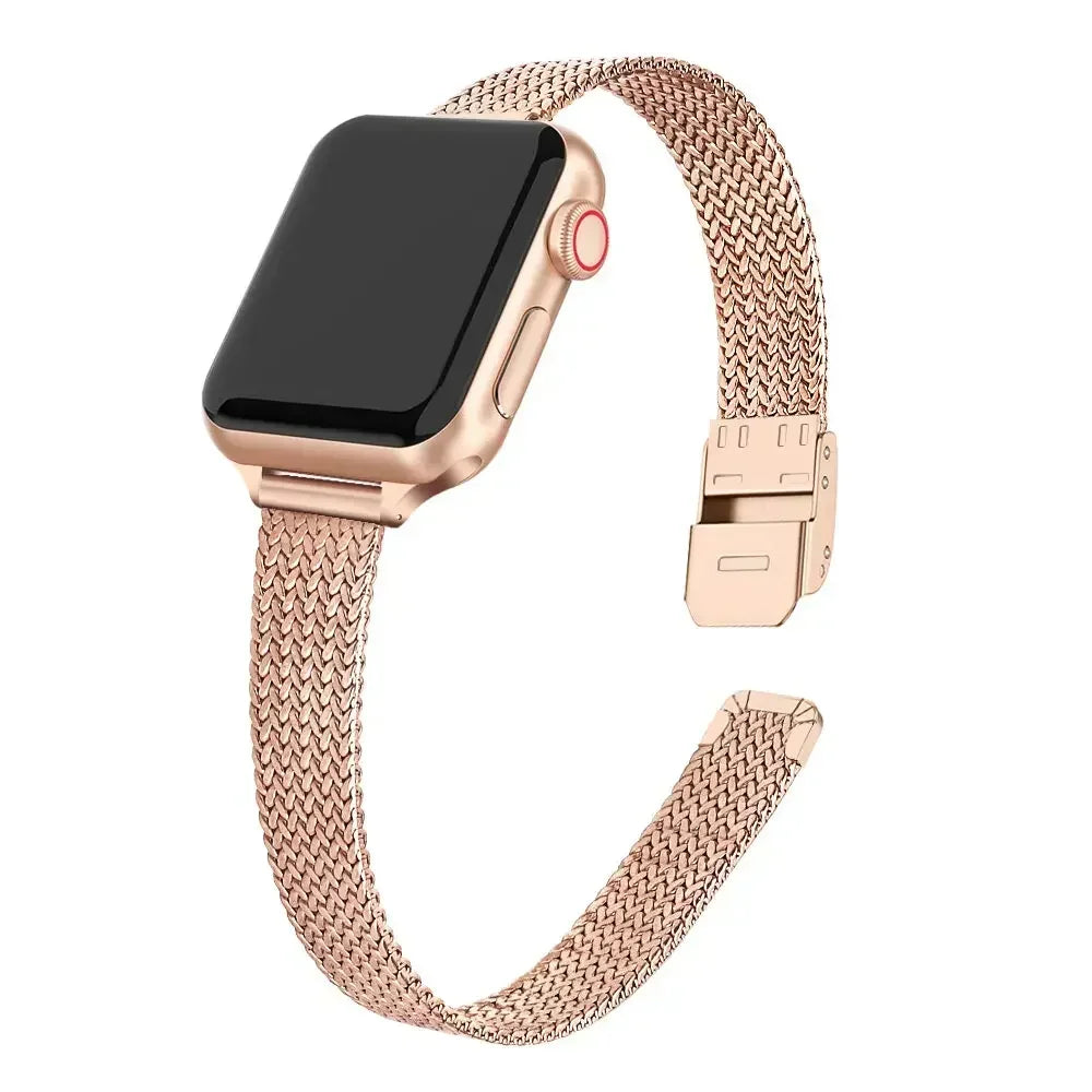 Slim Metal Milanese Strap for the Apple Watch, 3–8 & Ultra Series (5 colours available)