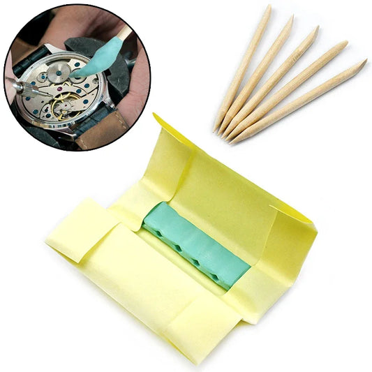 Watch Movement Cleaning Clay with Wooden Stick