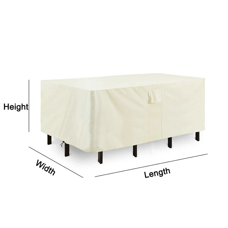 Heavy-Duty Outdoor Garden Furniture Cover – Waterproof, Windproof, Anti-UV Protection (various sizes available)