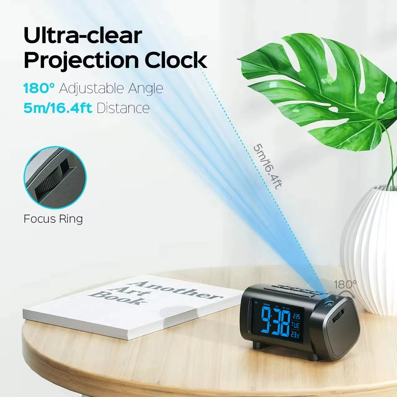 Digital Projection Alarm Clock Radio