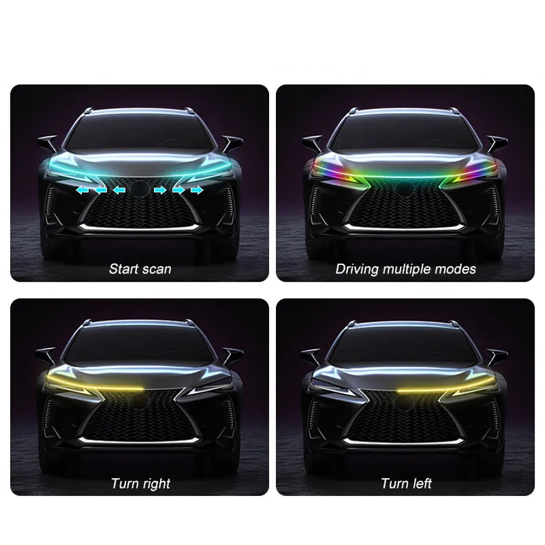 APP-Controlled LED Car Hood Light Strip (12V)