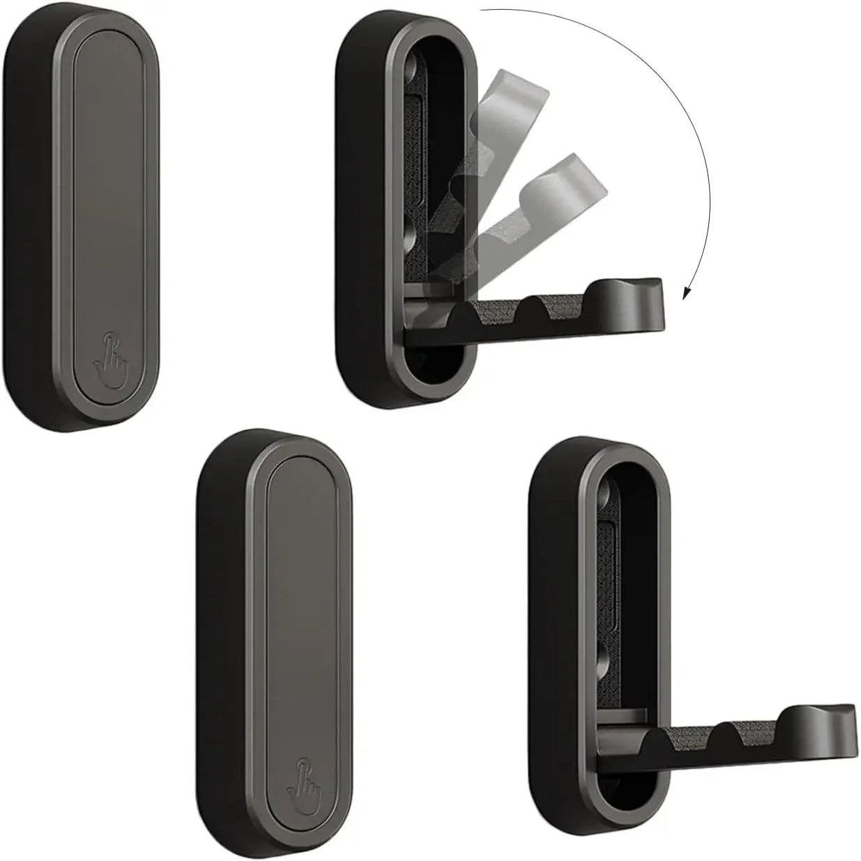 Foldable Aluminium Clothes Hook for RV's and Caravans