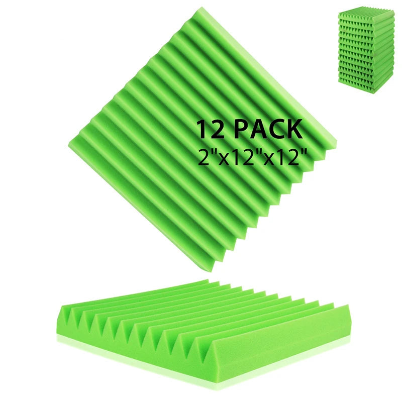 Soundproofing Foam Panels (12-Pack) (8 colours available)