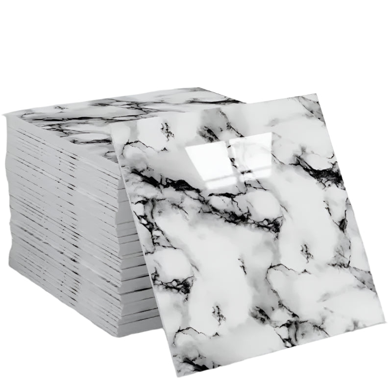 PVC Self-Adhesive Marble Waterproof Floor Tiles (available in 10 designs)