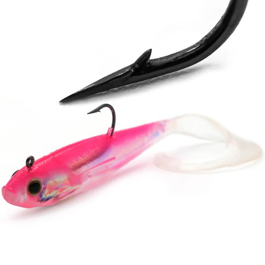 Soft Fishing Lures with Lead Head Jigs – Bass & Trout (Several quantities and colours available)