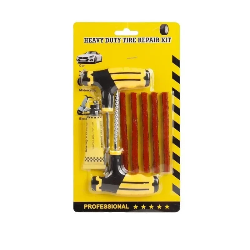 Car Tyre Repair Kit with Durable Strips & Super Glue