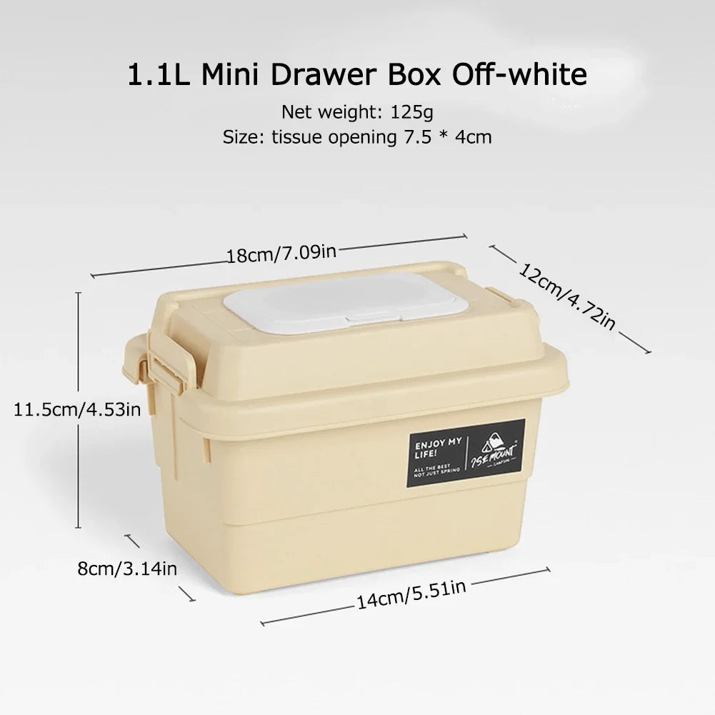 Portable Outdoor Tissue & Storage Box – 1.1L (3 colours available)
