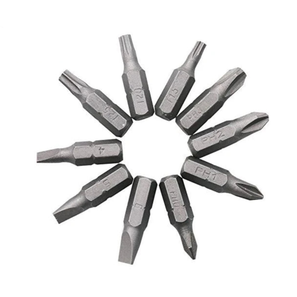 Hex Bit Set for Electric Drills (10Pcs)