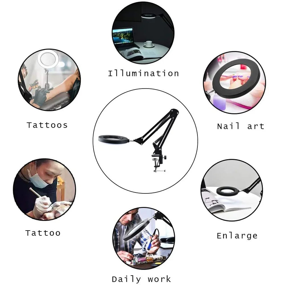 72LED 8X/10X USB Magnifying Glass with 3 Colours Light (10 different variants available)