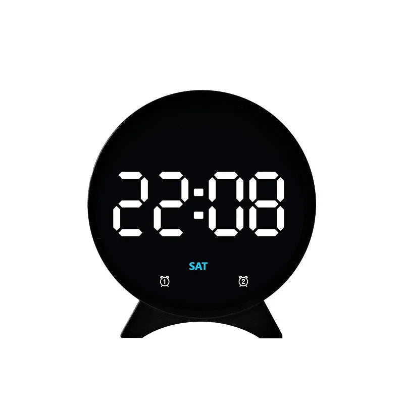 LED Digital Alarm Clock – Adjustable Brightness, Dual Alarms, Date & Temperature Display