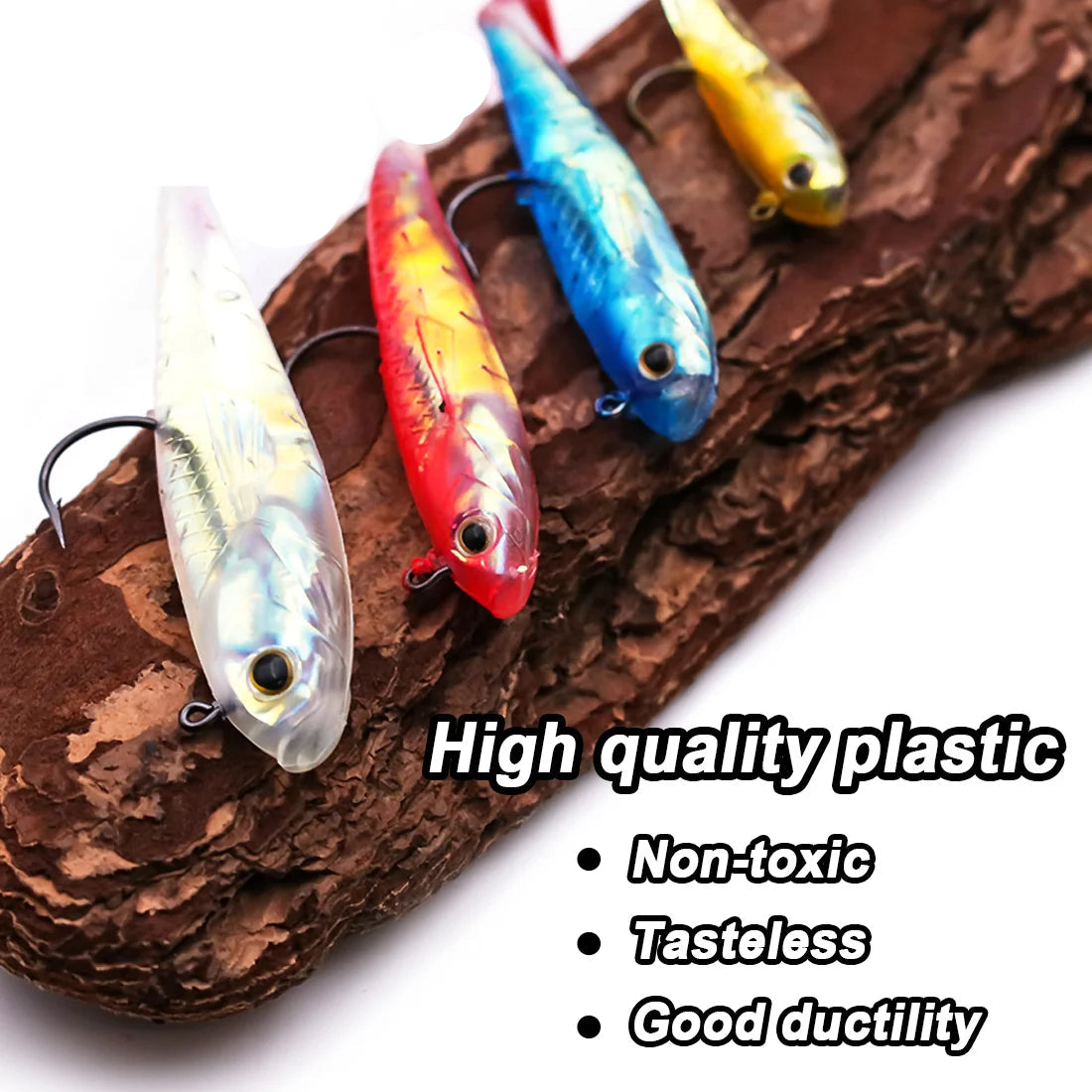 Soft Fishing Lures with Lead Head Jigs – Bass & Trout (Several quantities and colours available)