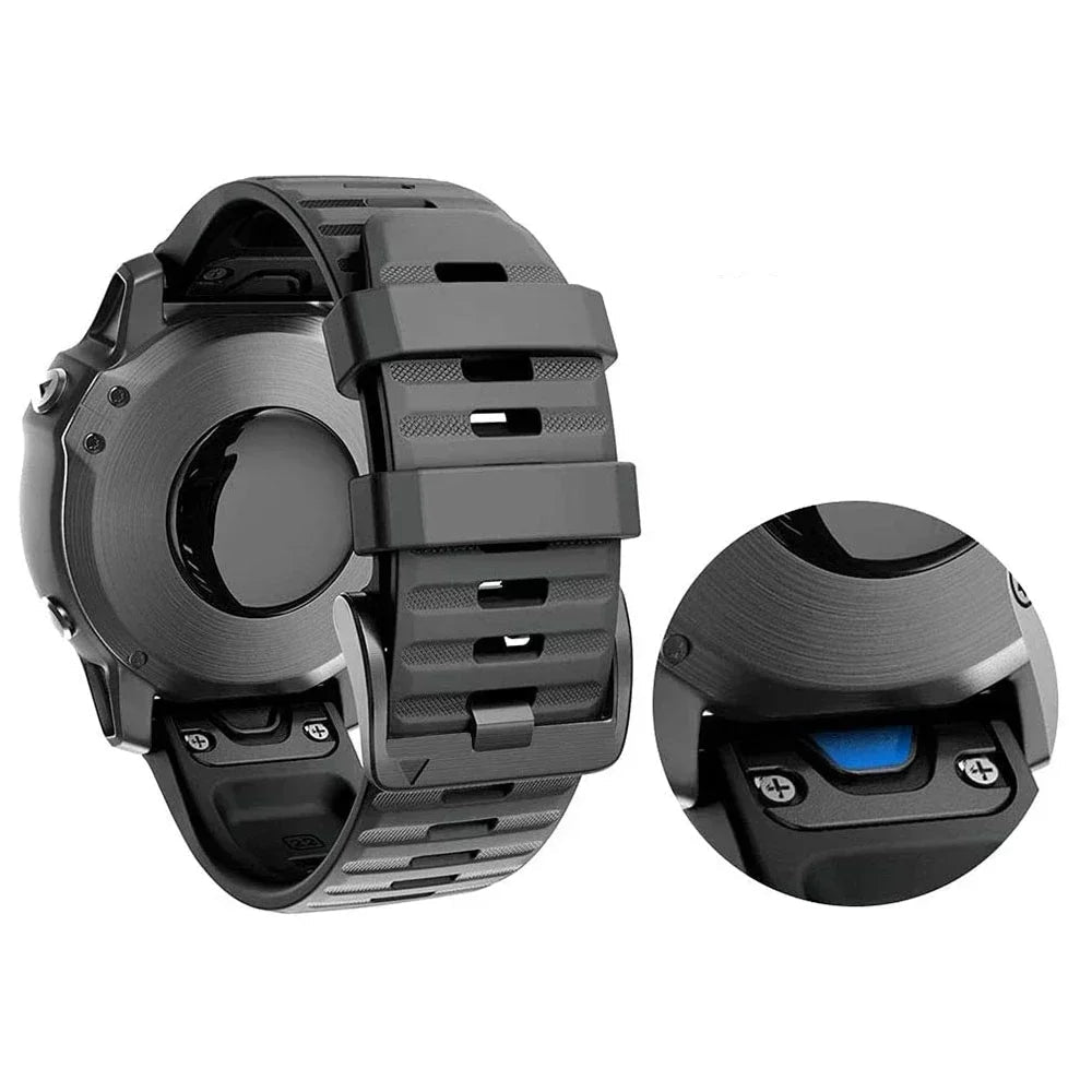 Quickfit Silicone Strap for the Garmin Watch Series (available of various range of models and 46 colours)