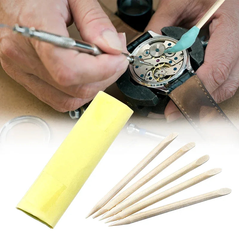 Watch Movement Cleaning Clay with Wooden Stick