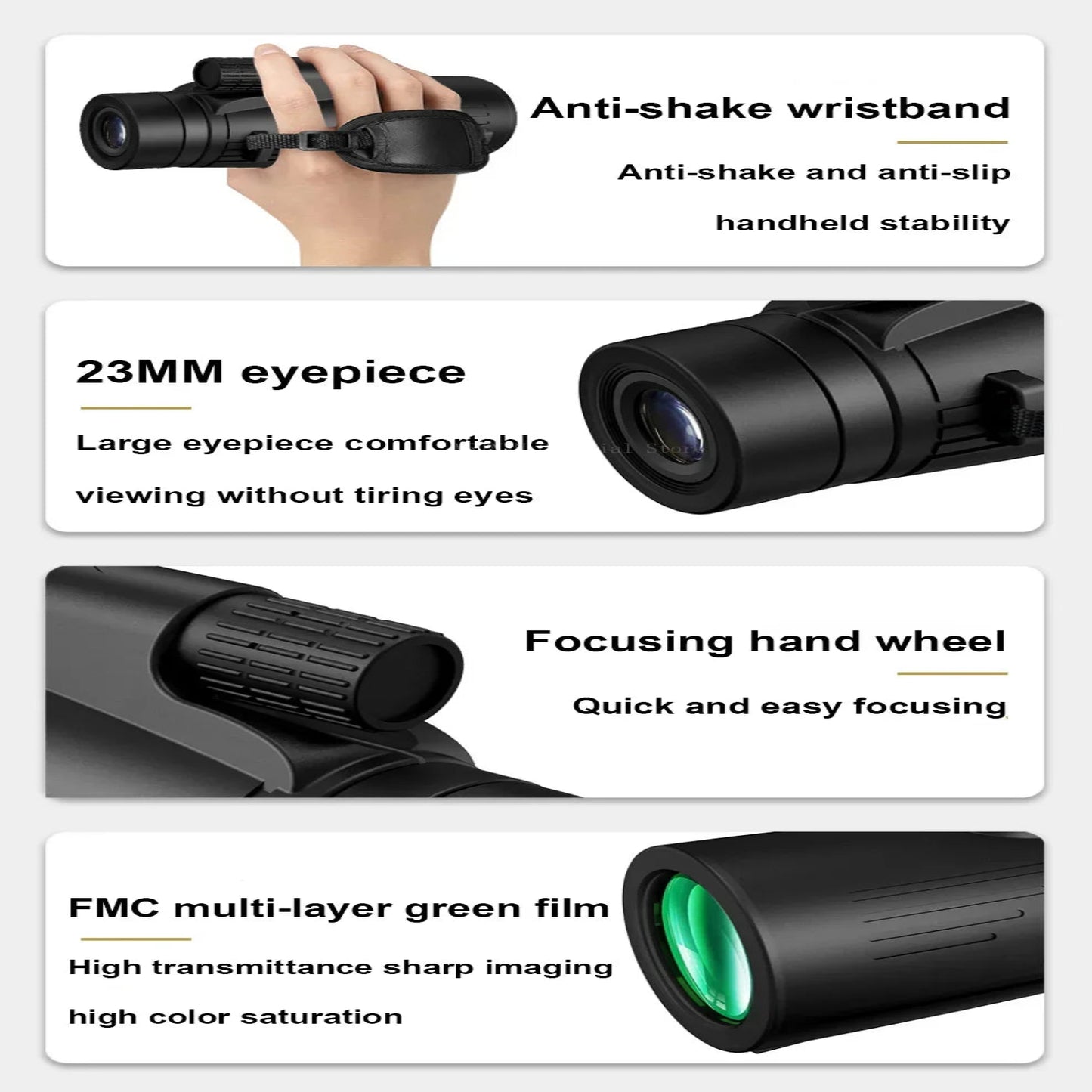 12x50 Powerful Monocular – Long Reach Portable Telescope