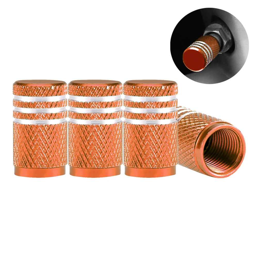 Aluminium Tire Valve Stem Caps (4Pcs) (different colours available)