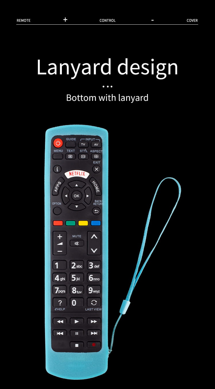 Silicone Case for Universal Remote Control Compatible with All Panasonic TVs Plasma Viera HDTV 3D LCD LED TV/DVD
