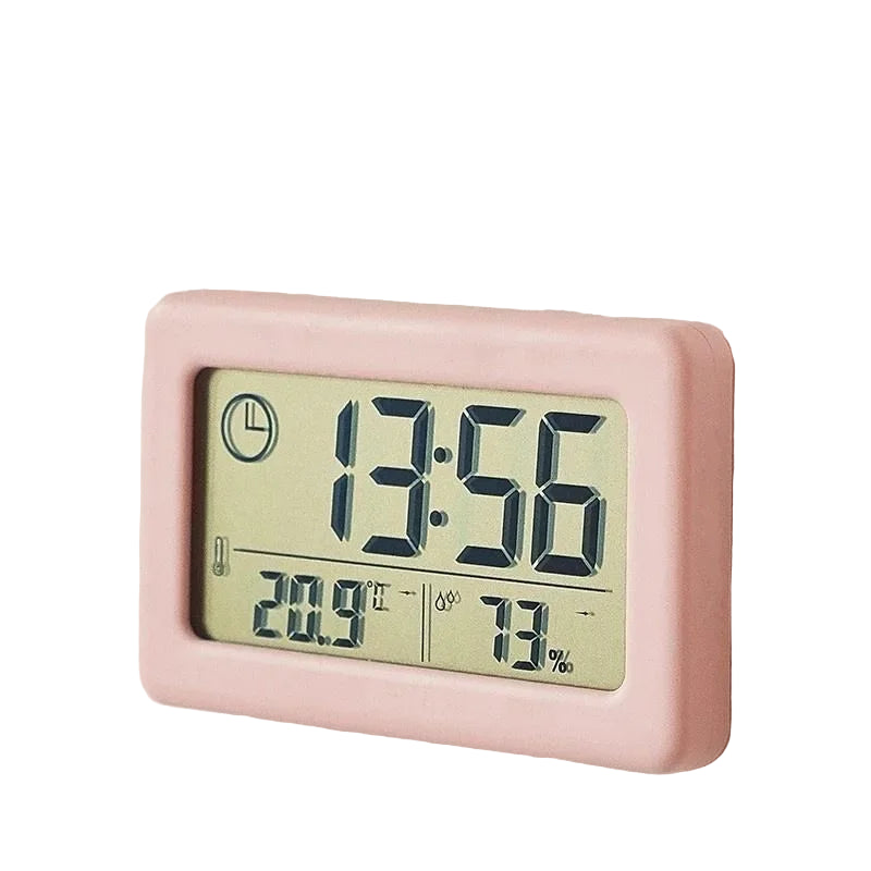 LCD Electronic Clock with Thermometer (5 colours available)