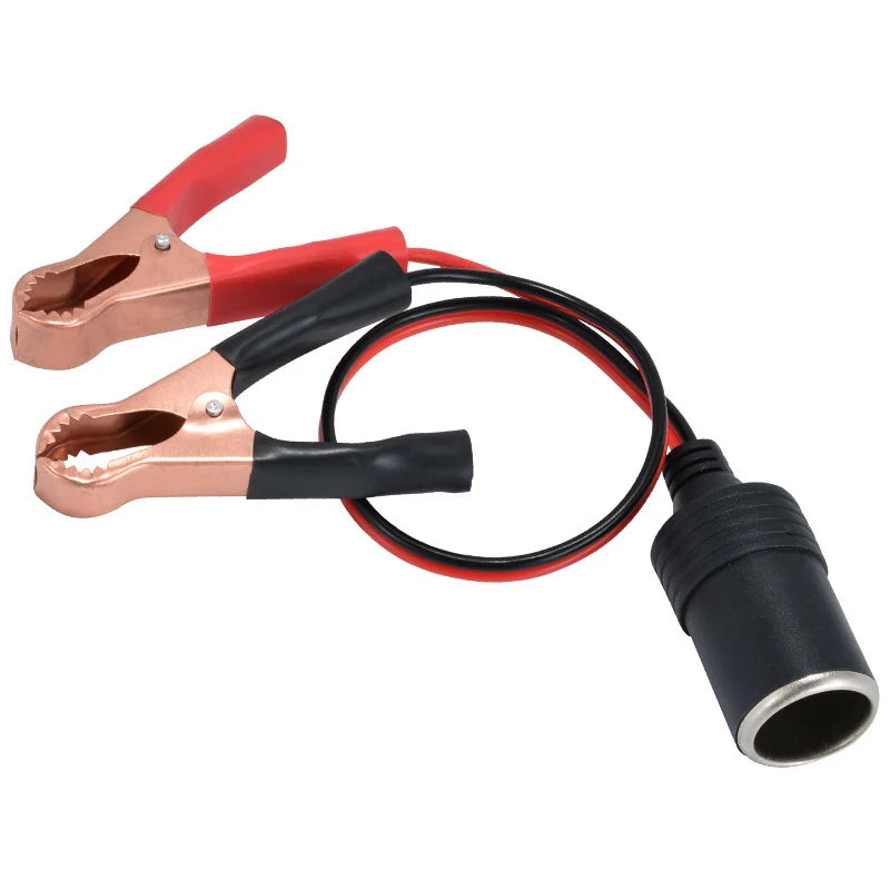 12V Car Lighter Socket Adapter with Crocodile Clips (30cm)