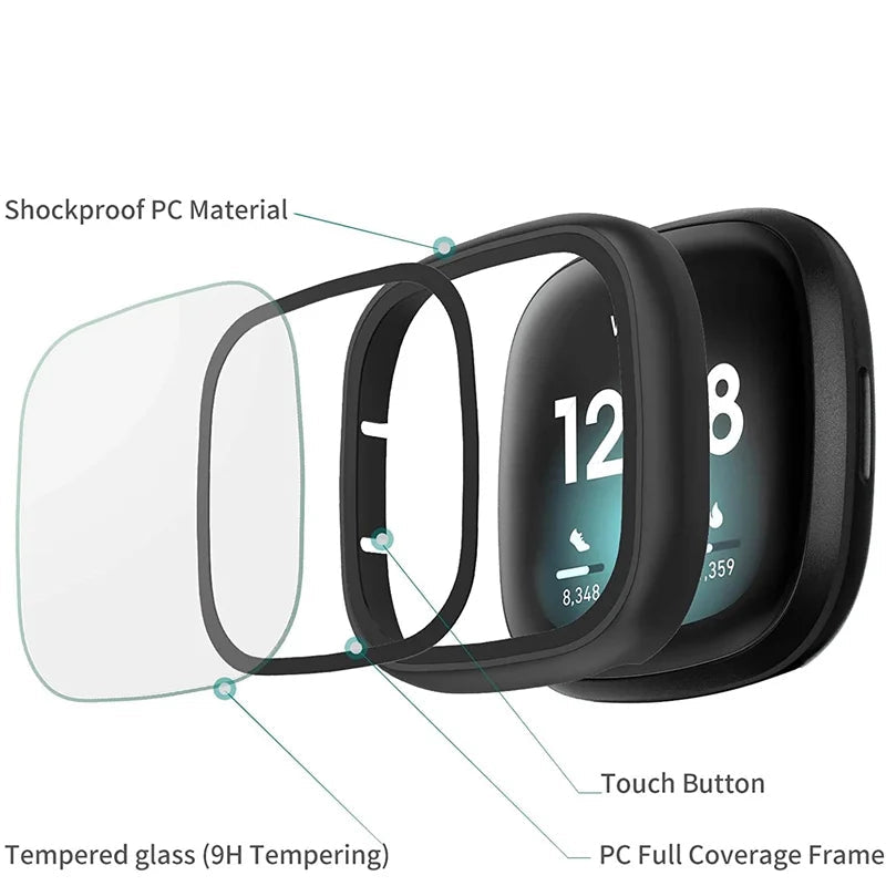 Tempered Glass Case for the Fitbit Sense